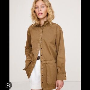 BANANA REPUBLIC COTTON TWILL UTILITY TUNIC JACKET
